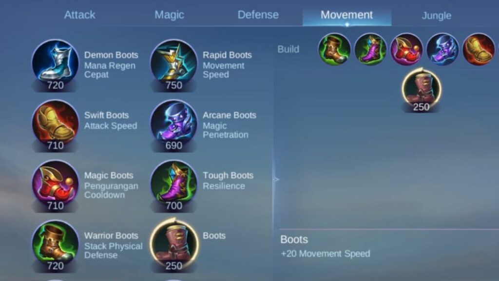 Fungsi Semua Item Sepatu di Mobile Legends, Jangan Salah Pakai!