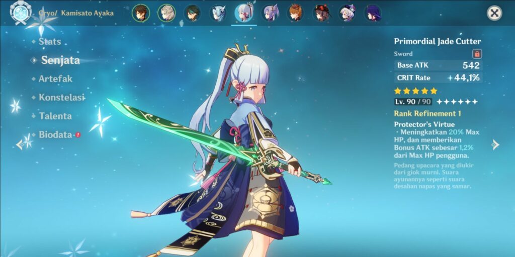 13 Daftar Senjata Sword Bintang 5 di Genshin Impact, Wajib Punya!