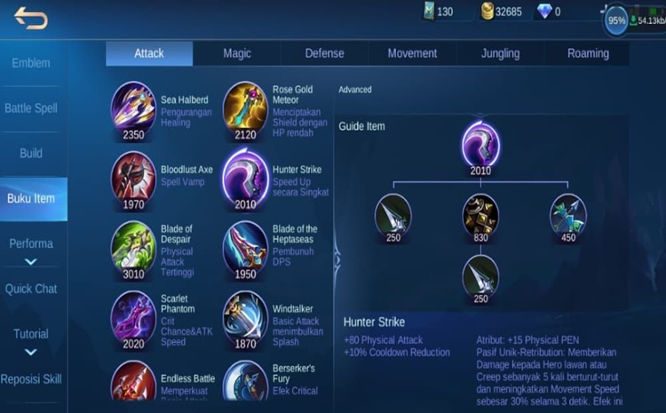 Macam-Macam Item Physical Attack di Mobile Legends, Bikin Seranganmu Makin Sakit!