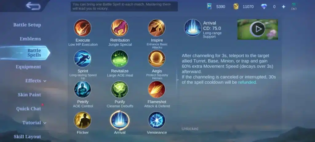 6 Battle Spell Sun Mobile Legends Terbaik untuk Tingkatkan Performa