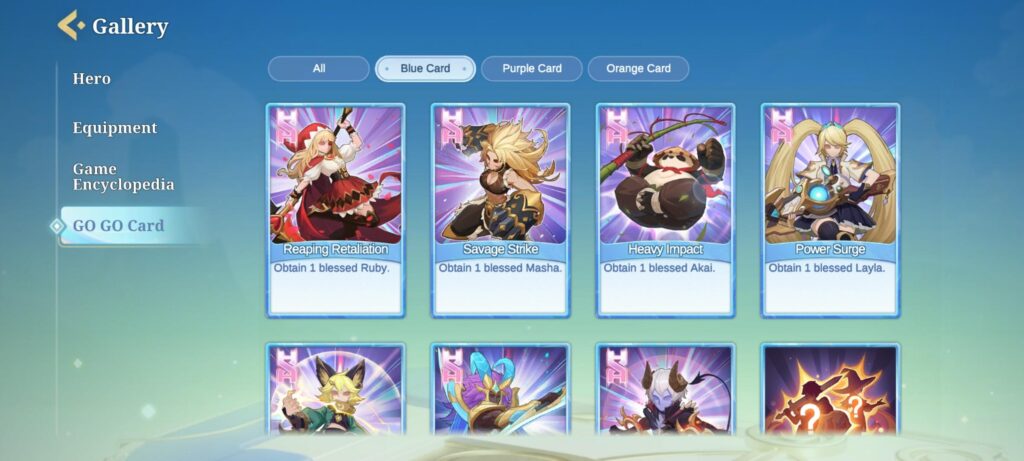 Hero MCGG Jadi Immortal dengan Tambahan HP dari Go Go Card, Ini Pilihannya!