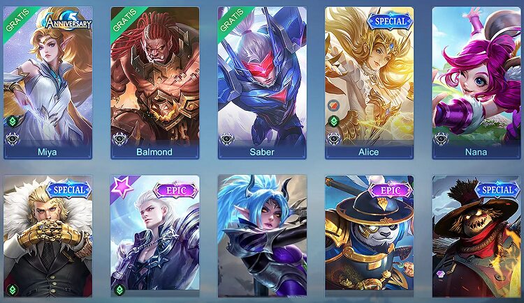 Skin Mobile Legends : Inilah Fungsi dan Tingkatannya