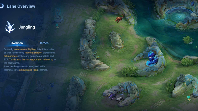 Jungler Tutorial Honor Of Kings Global – Rotasi, Lane, Objektif, Dan Gank!