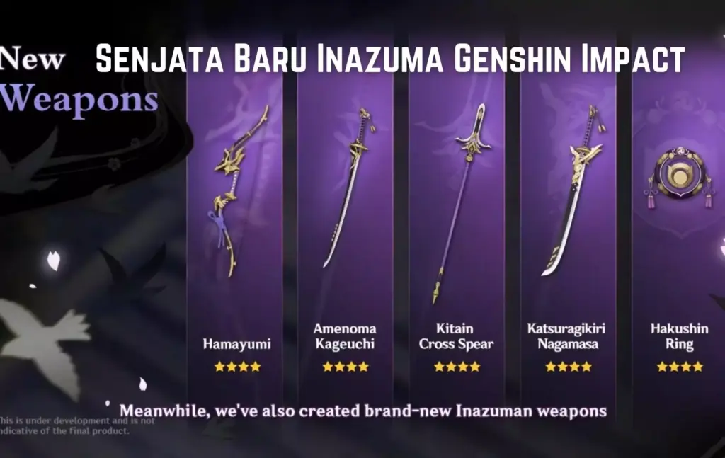 Kategori Senjata Genshin Impact, Contoh dan Cara Memakainya