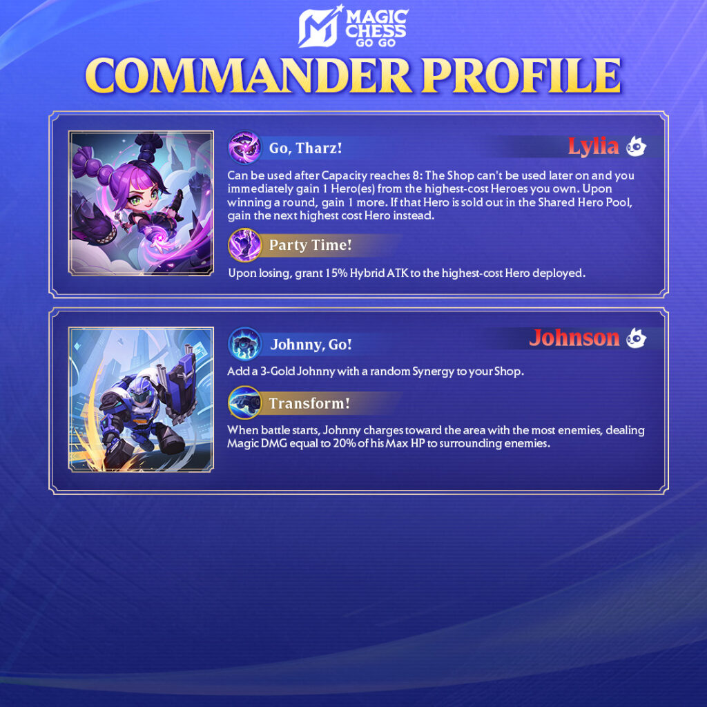 Tips Mengaktifkan Ultra Sinergi dengan Commander Johnson di Magic Chess Go Go