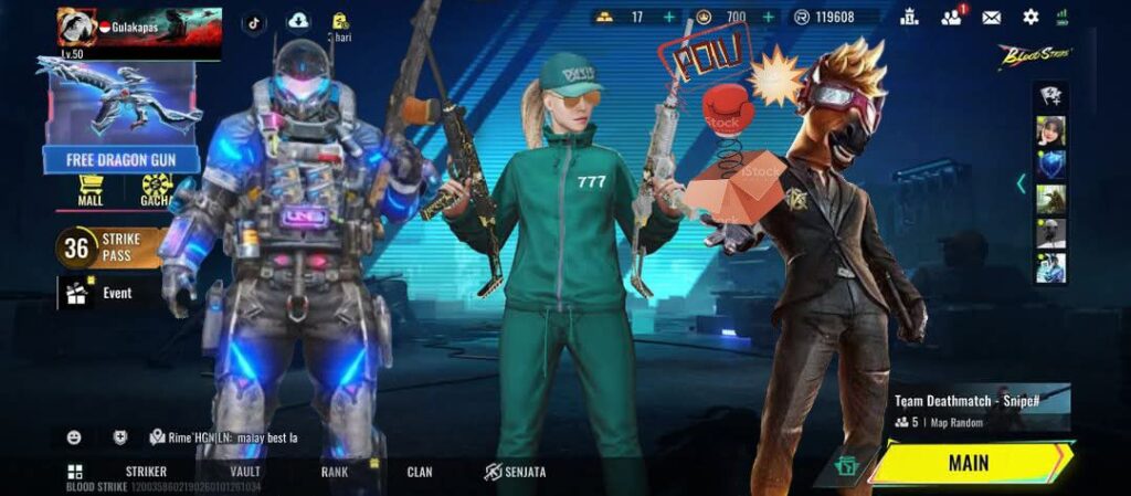 Daftar Striker Untuk Permainan Offensive Dan Agresif Di Blood Strike