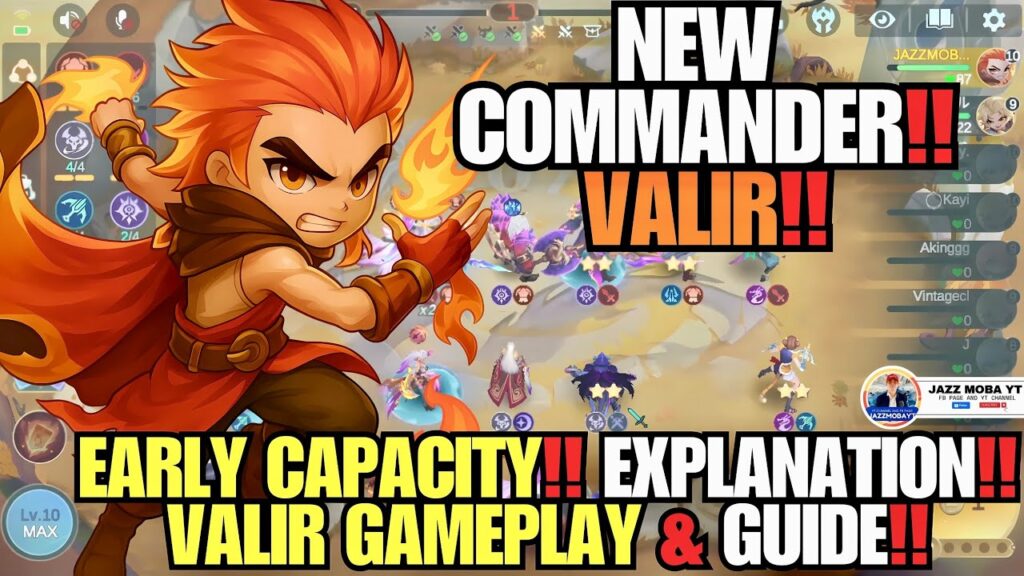 Commander Valir MCGG: Sejarah, Skill, Combo Sinergi dan Tips Bermain