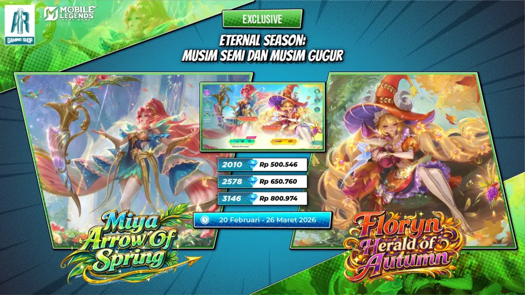 Update! 4 Skin Eternal Season Game Mobile Legends yang Bisa Dimainkan di Musim Gugur, Semi Dingin, dan Panas
