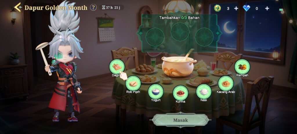 Semua Hidangan Roti Dapur Golden Month MCGG, Klaim Skin Special Commander!