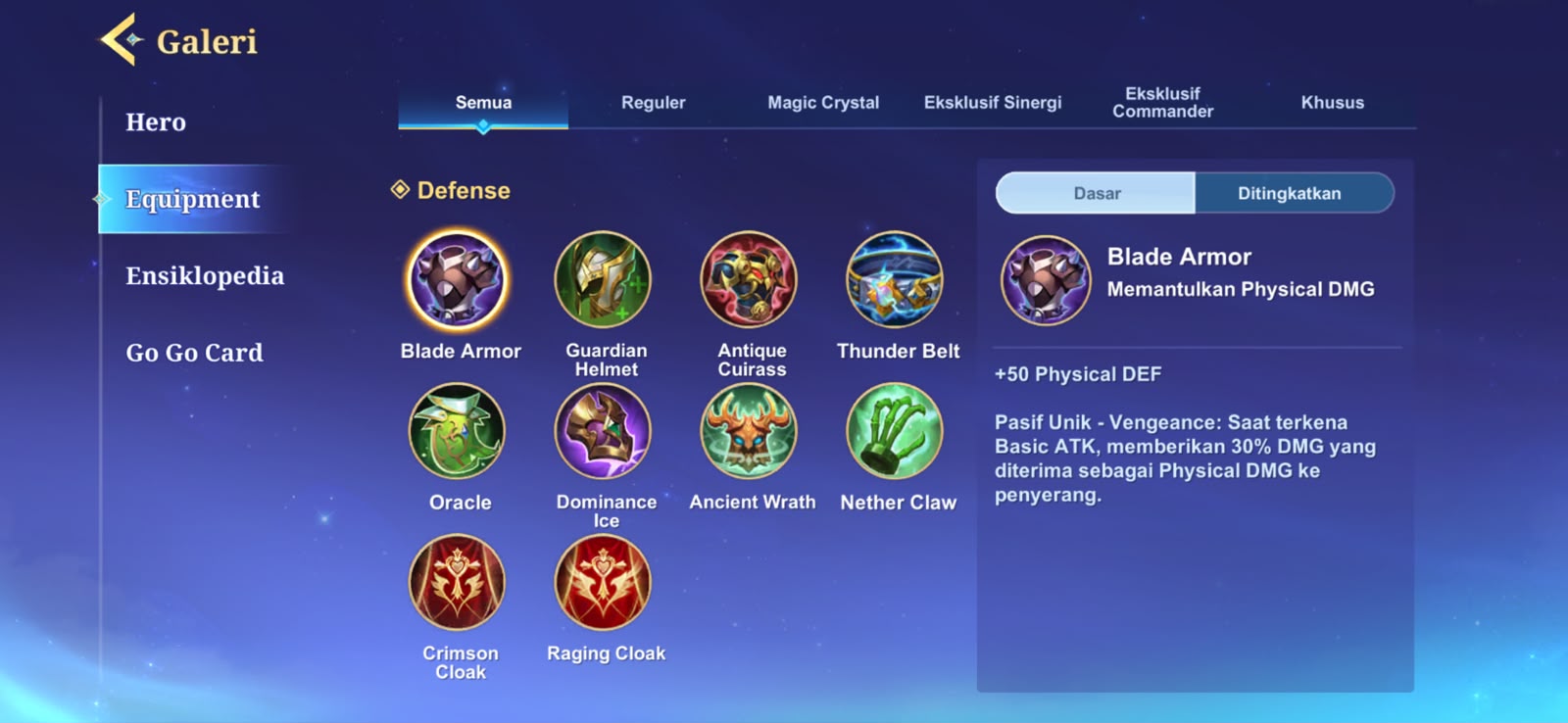 Pelajari 10 Item Defense MCGG, Dukung Frontliner