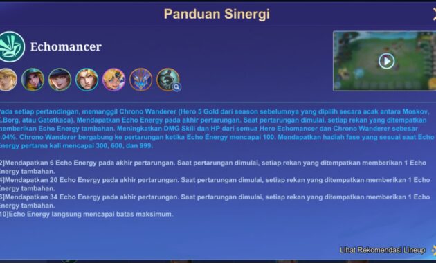 Hero Echomancer MCGG Season 7: Skill dan Build Item