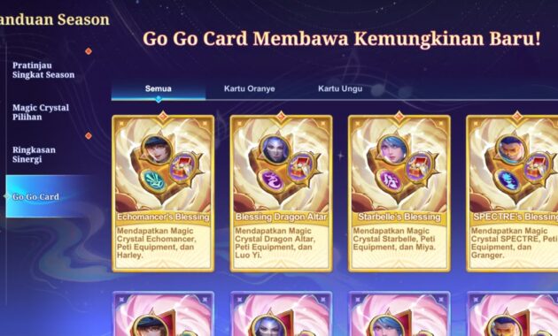Pelajari 2 Jenis Go Go Card Terbaru MCGG Season 7