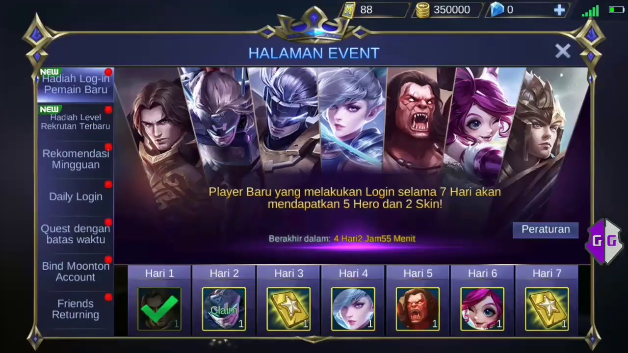 Fase Event Hero Gratis Mobile Legends di Bulan September 2026