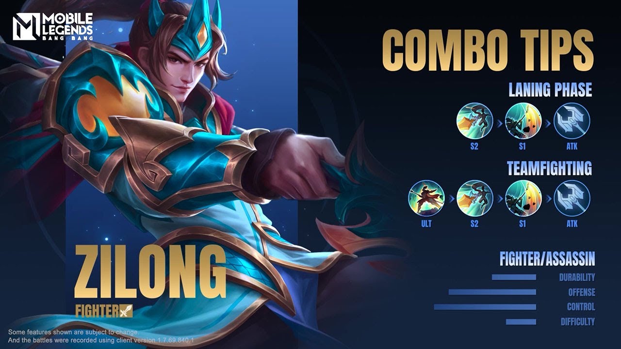 Combo Pendamping Hero Klasik Zilong Mobile Legends