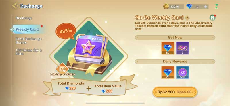 Hal tentang Weekly Card MCGG